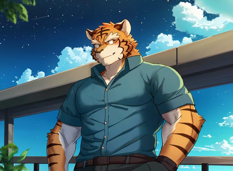 01236-531371533-bara, furry, furry_male,male focus,muscular male, orange eyes,tiger furry,tiger ears, 1boy, solo,looking at viewer, ,grant,_ dai.png